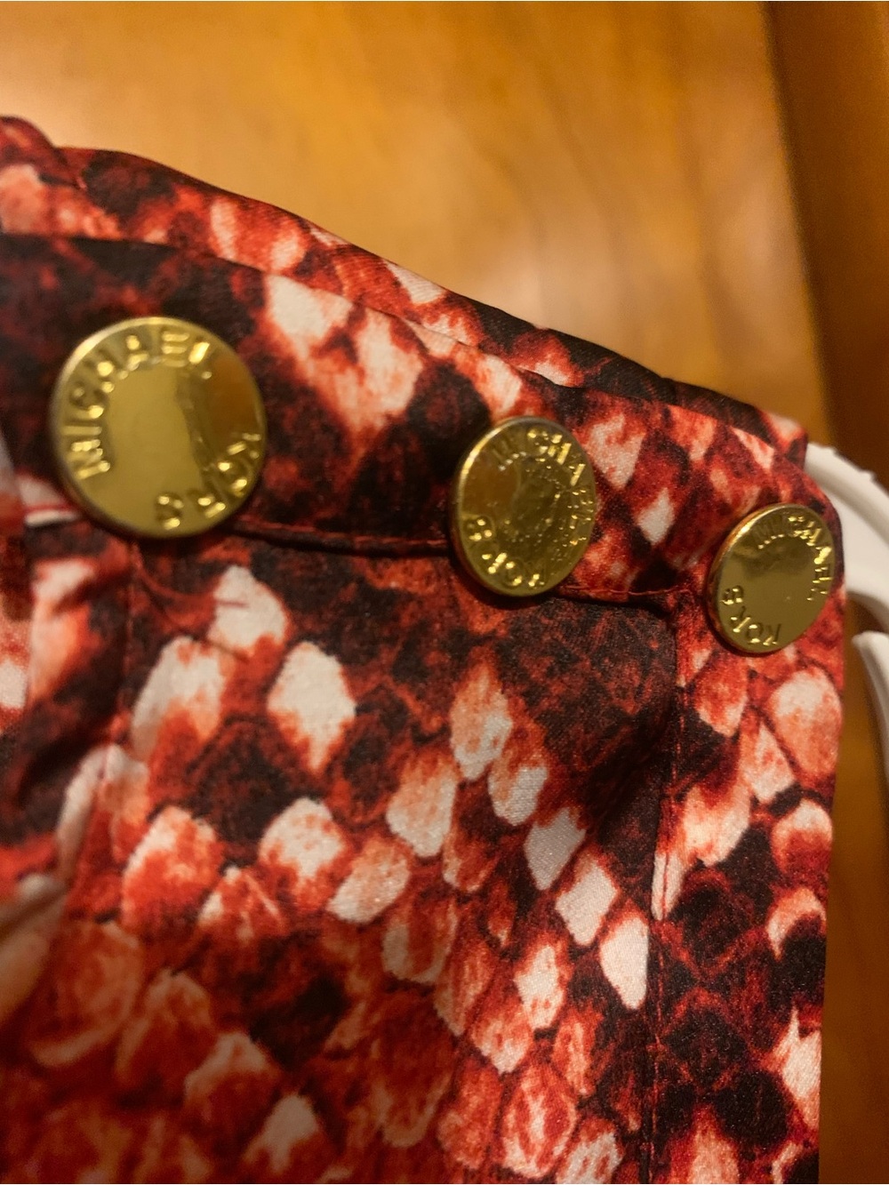 Michael Michael Kors Size L Red Snakeskin Maxi Dress - Picture 6 of 7